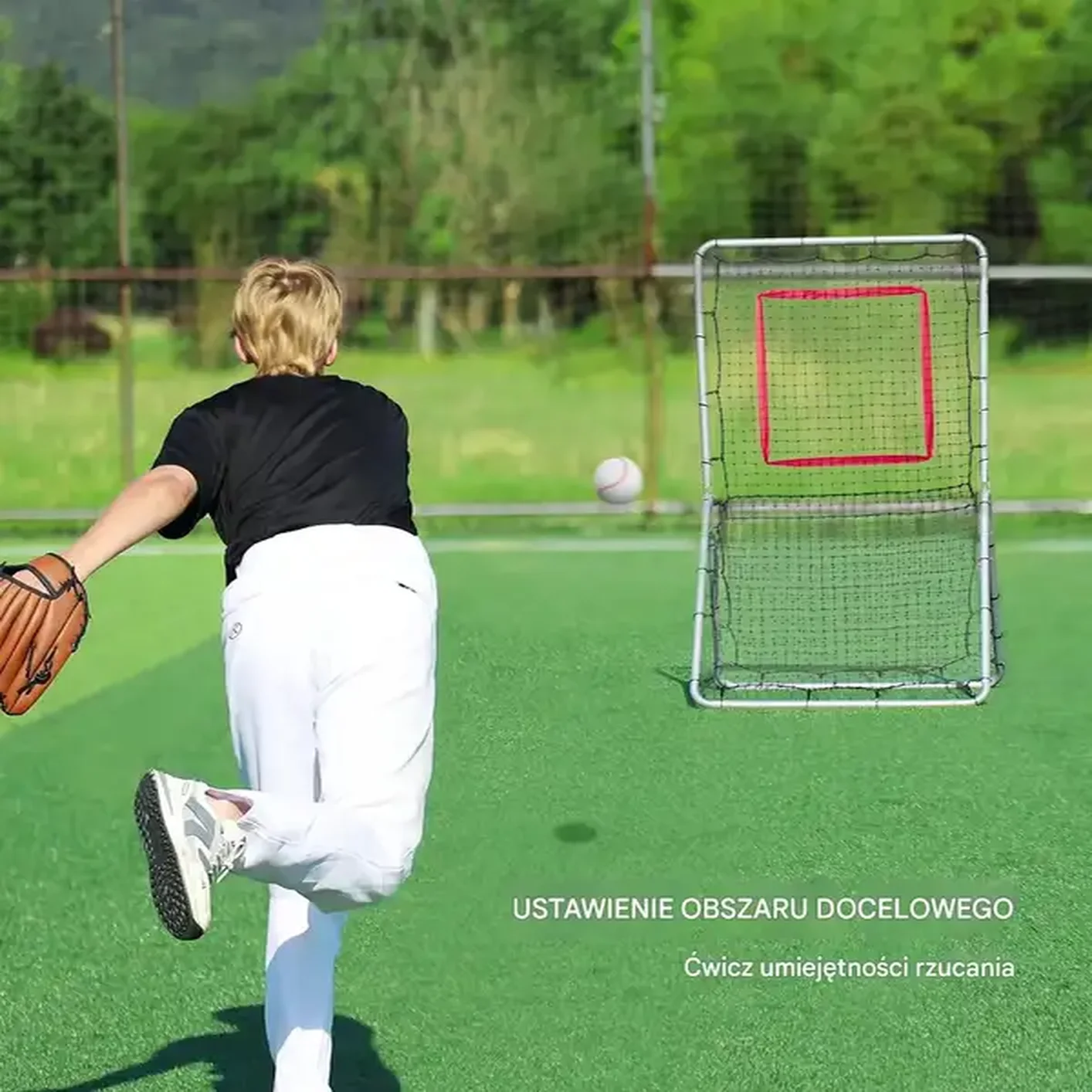 Siatka treningowa baseball softball 1x1,83m regulacja 5 kątów odbicia - obrazek 2