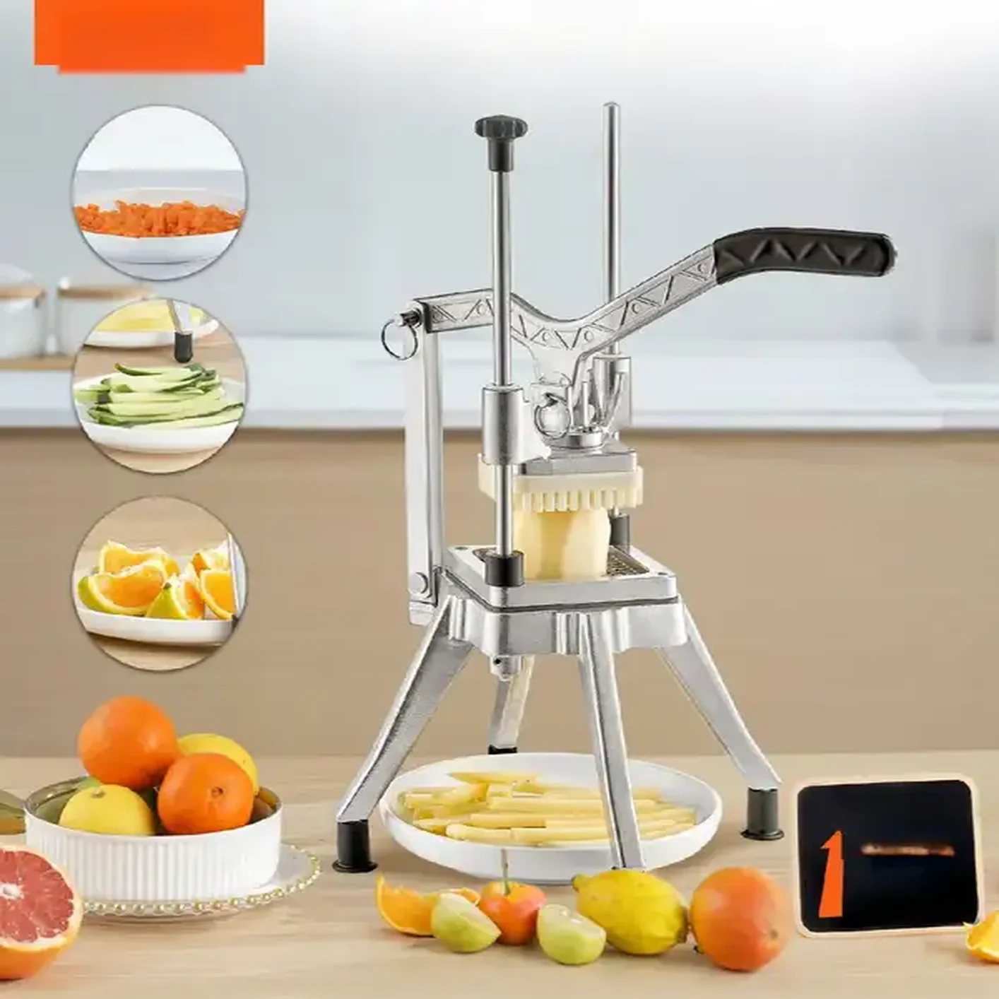 Krajalnica do frytek warzyw ręczna ostrze 6,35 mm - obrazek 5