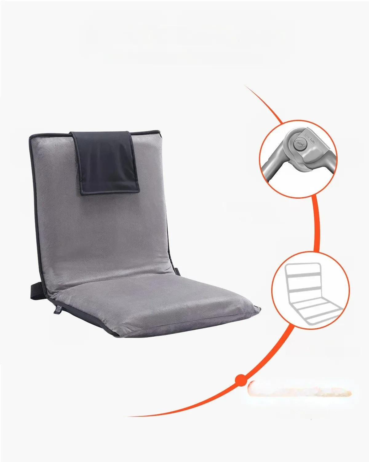 Krzesło Podłogowe z Podparciem Pleców – 6 regulowanych pozycji - obrazek 4