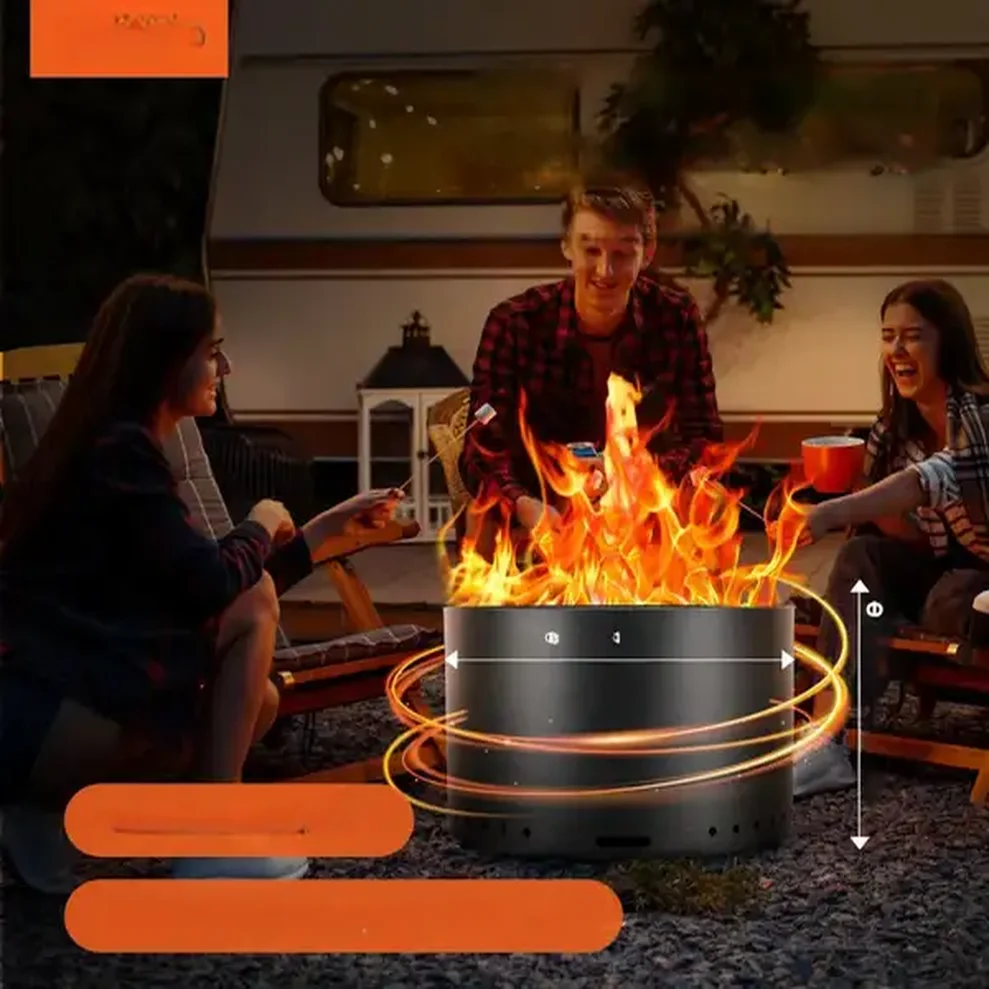 Biokominek kominek wolnostojący na taras stół ogrodowy stojący 71 cm - obrazek 4