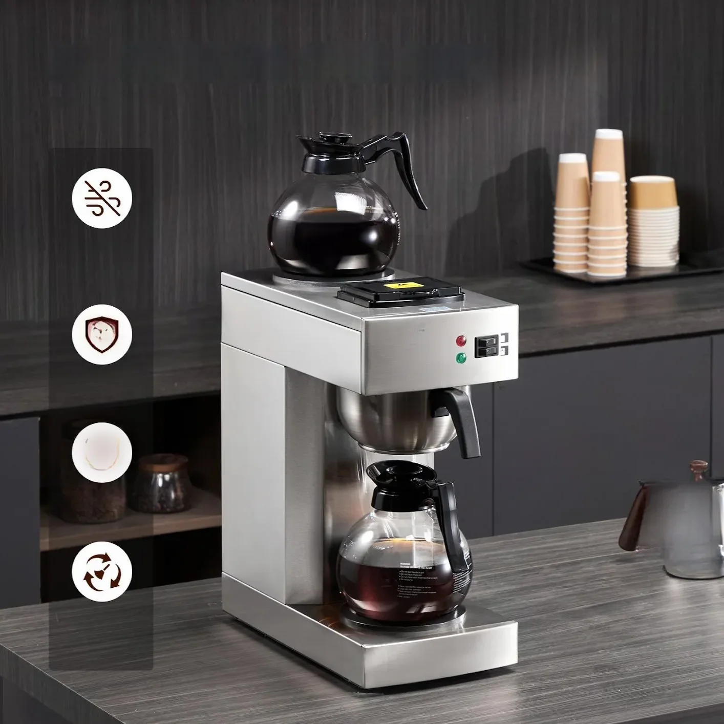 Ekspres Przelewowy do Gastronomii – 2 Podgrzewacze - obrazek 4