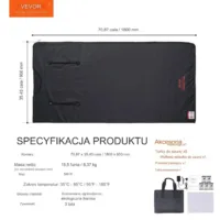 Koc do sauny na podczerwień modelowanie sylwetki wyszczuplający 180x90cm