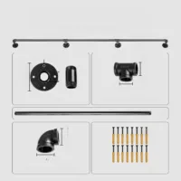 Poręcz schodowa stalowa 244 cm montaż ścienny do schodów