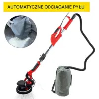 Szlifierka do ścian i sufitów 750W – LED, 225mm, worek, teleskopowa