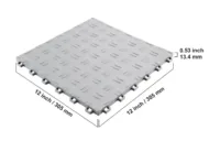 Płytki garażowe 30x30 antypoślizgowe 25szt odporne do warsztatu srebrne