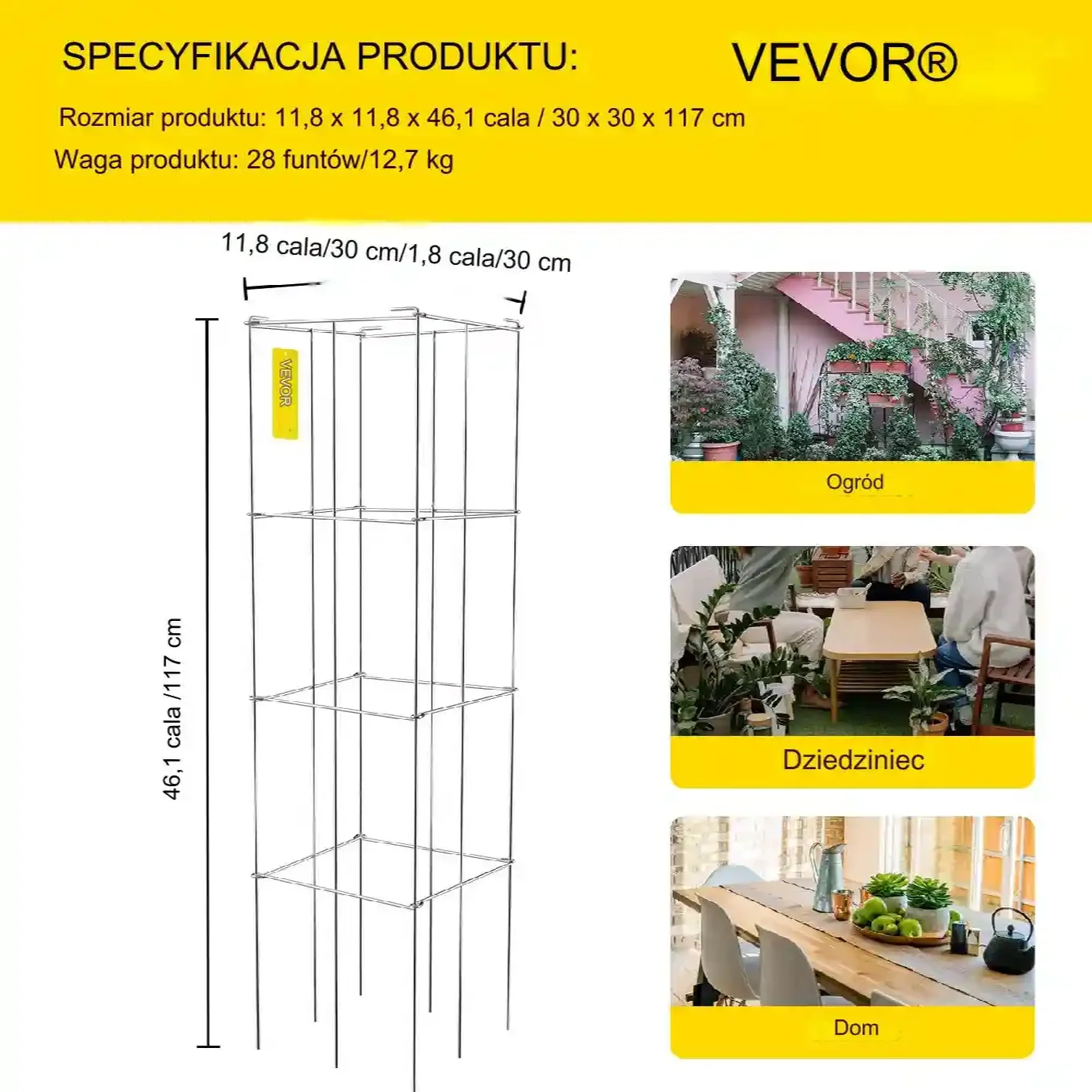 PODPÓRKI TYCZKI DO POMIDORÓW RÓŻ PERGOLA ROŚLIN KWIATY 5 SZT. - obrazek 5