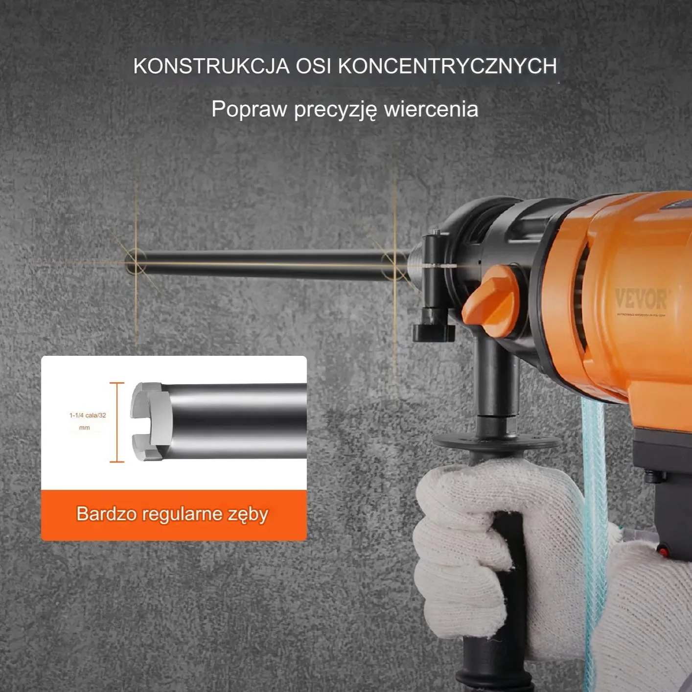 Diamentowe Wiertło Rdzeniowe do WIercenia na Mokro 32 x 355 mm - obrazek 4