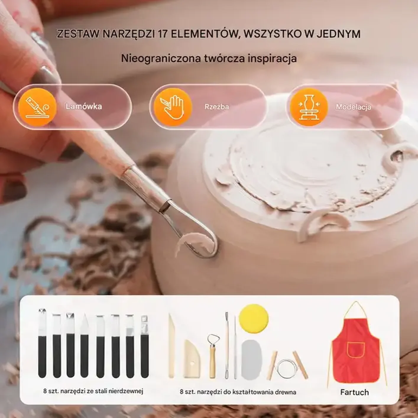 Koło garncarskie elektryczne 25 cm 350 W różowe - obrazek 2