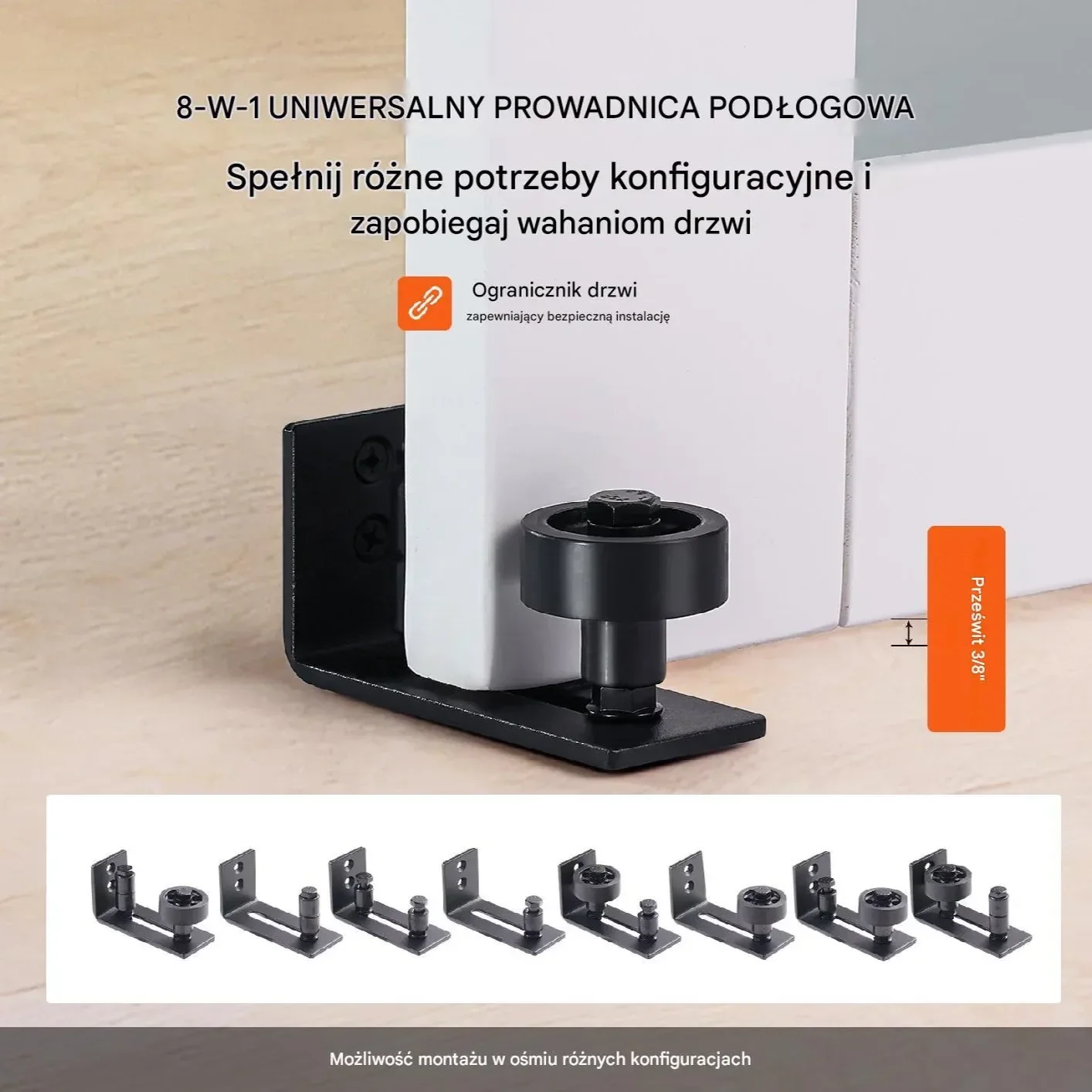 Drzwi Przesuwne z Drewna i Szkła 91 cm x 213 cm z Zestawem Okuć - obrazek 4