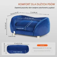Sofa Kanapa dla Psów i Kotów Niebieska