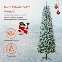 Choinka Sztuczna Świąteczna 1,9 m Oświetlenie 250 LED 814 gałązek