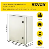 Skrzynka elektryczna rozdzielnia obudowa metalowa 50x40x20 cm włókno szklane