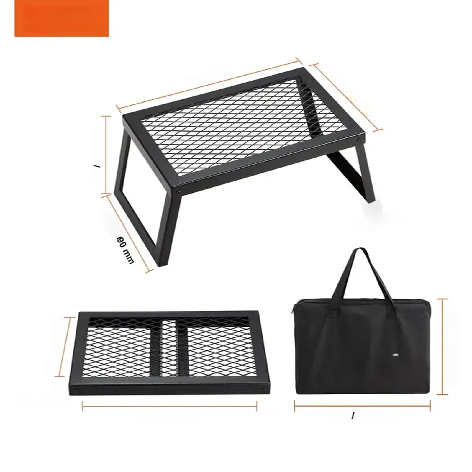 Palenisko grill ruszt ogniskowy turystyczny składany przenośny+torba 45 cm - obrazek 3