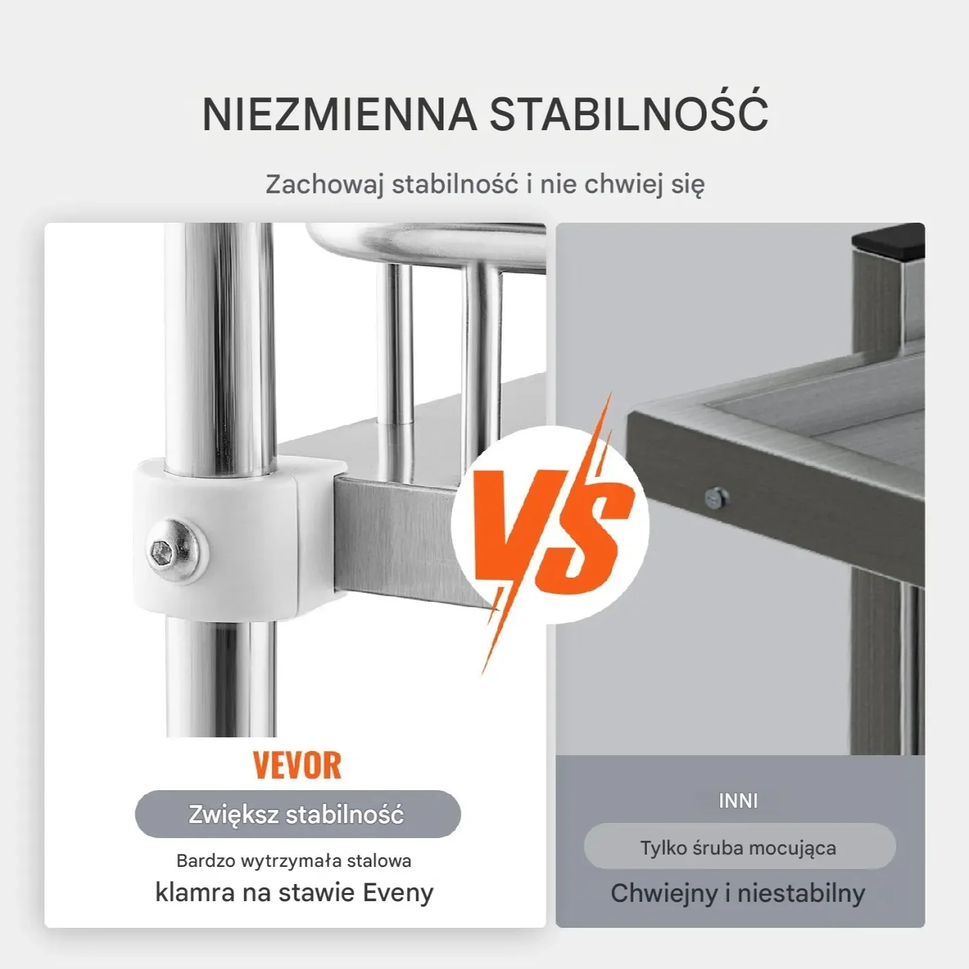 Wózek laboratoryjny 3 półki stal nierdzewna na kółkach 70x39,5x86,7 cm - obrazek 2