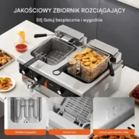 Frytkownica elektryczna nastawna 2-komorowa gastronomiczna 11,8 L