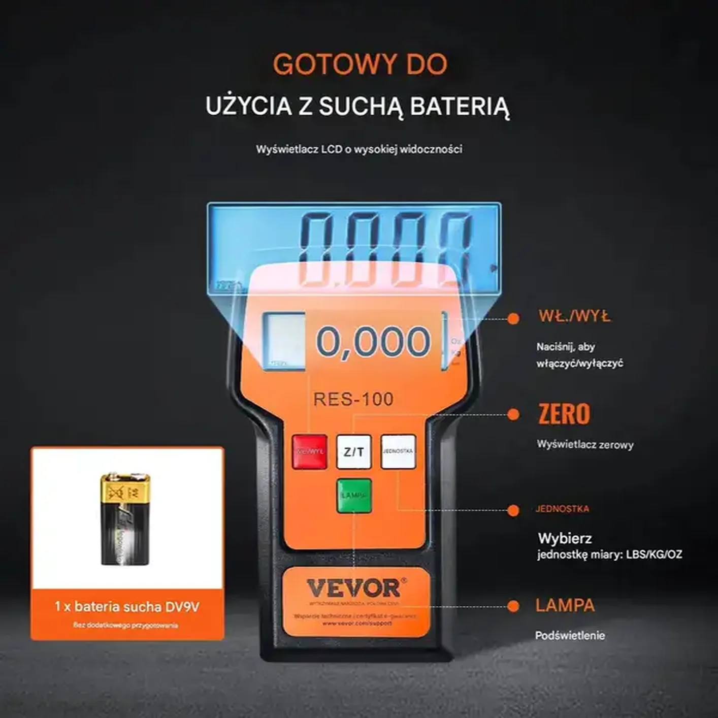 Waga elektroniczna do czynnika chłodniczego 50 kg - cyfrowa do klimatyzacji - obrazek 6