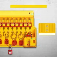 Zestaw Lockout Tagout 58 szt. kłódki, zawieszki, bezpieczeństwo elektryczne