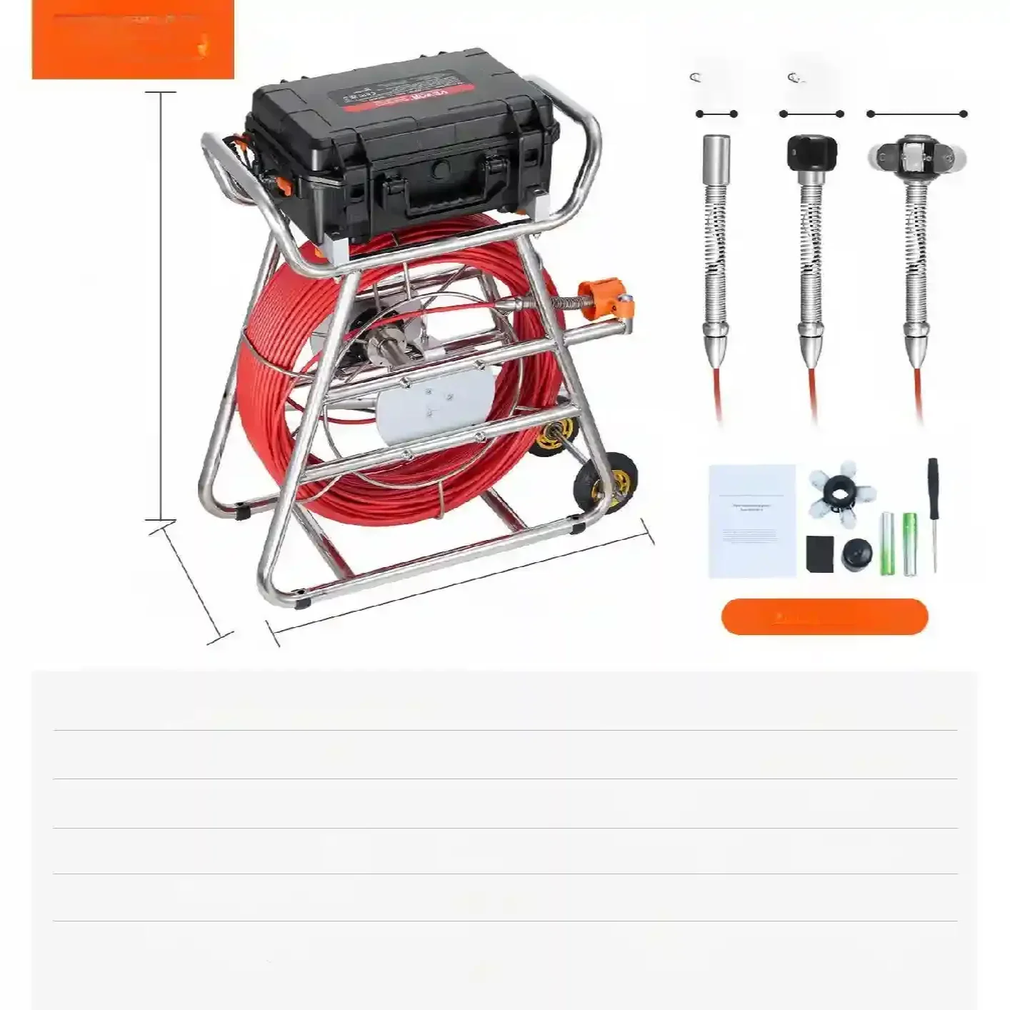 Samopoziomująca profesjonalna kamera inspekcyjna endoskopowa 100 m - obrazek 5