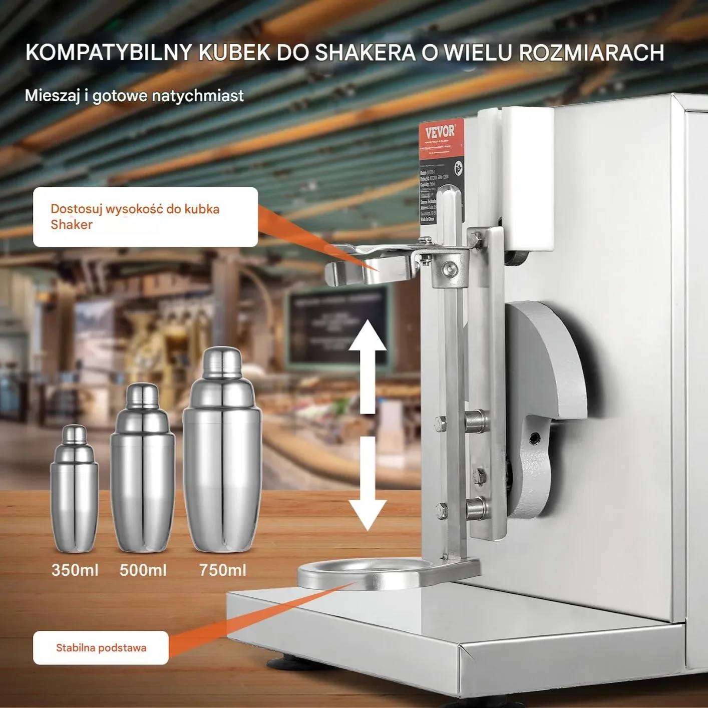 Elektryczny Shaker do Koktajli i Herbaty Bąbelkowej 120W - obrazek 2
