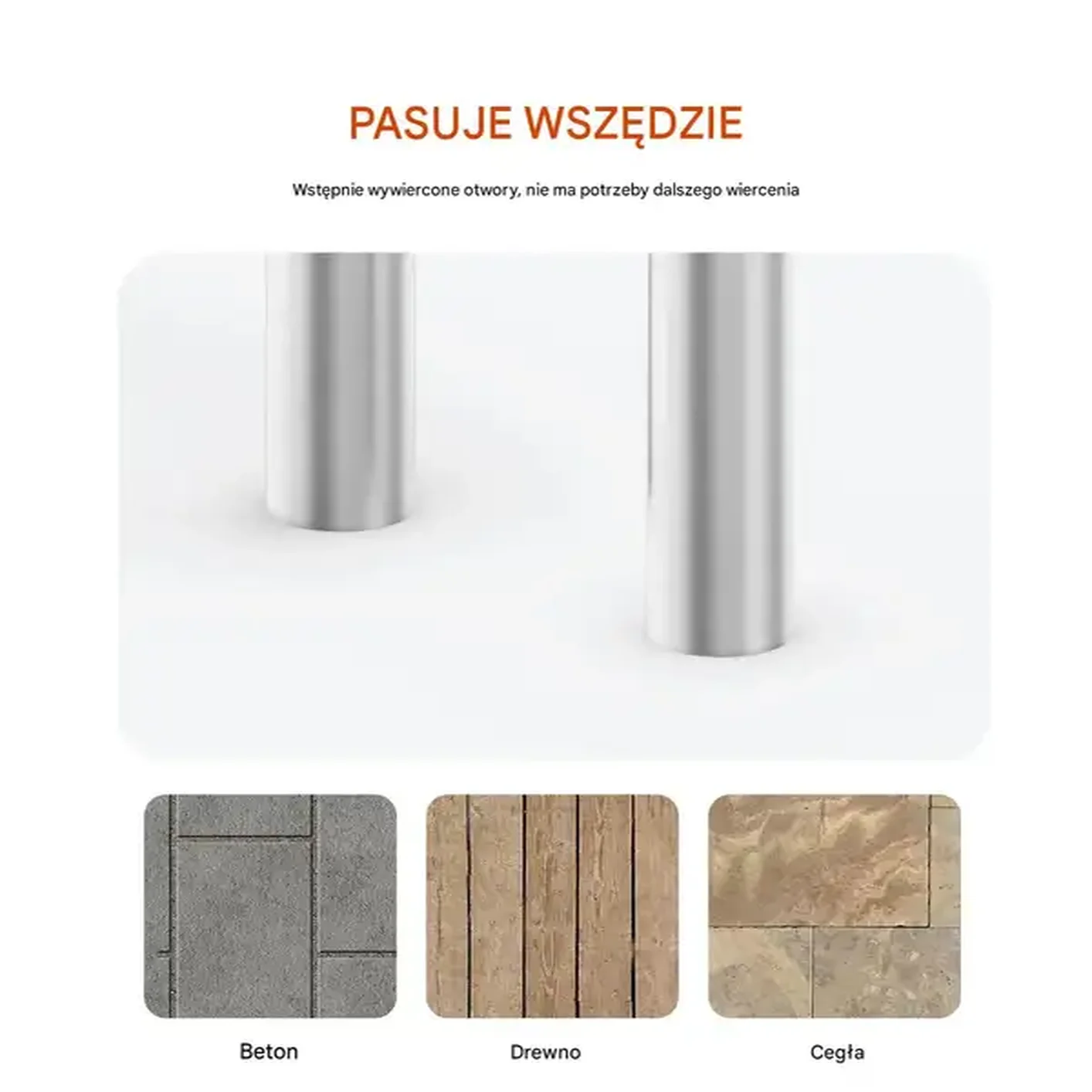 Poręcz basenowa ze stali nierdzewnej 117x94cm antypoślizgowy uchwyt basen - obrazek 5