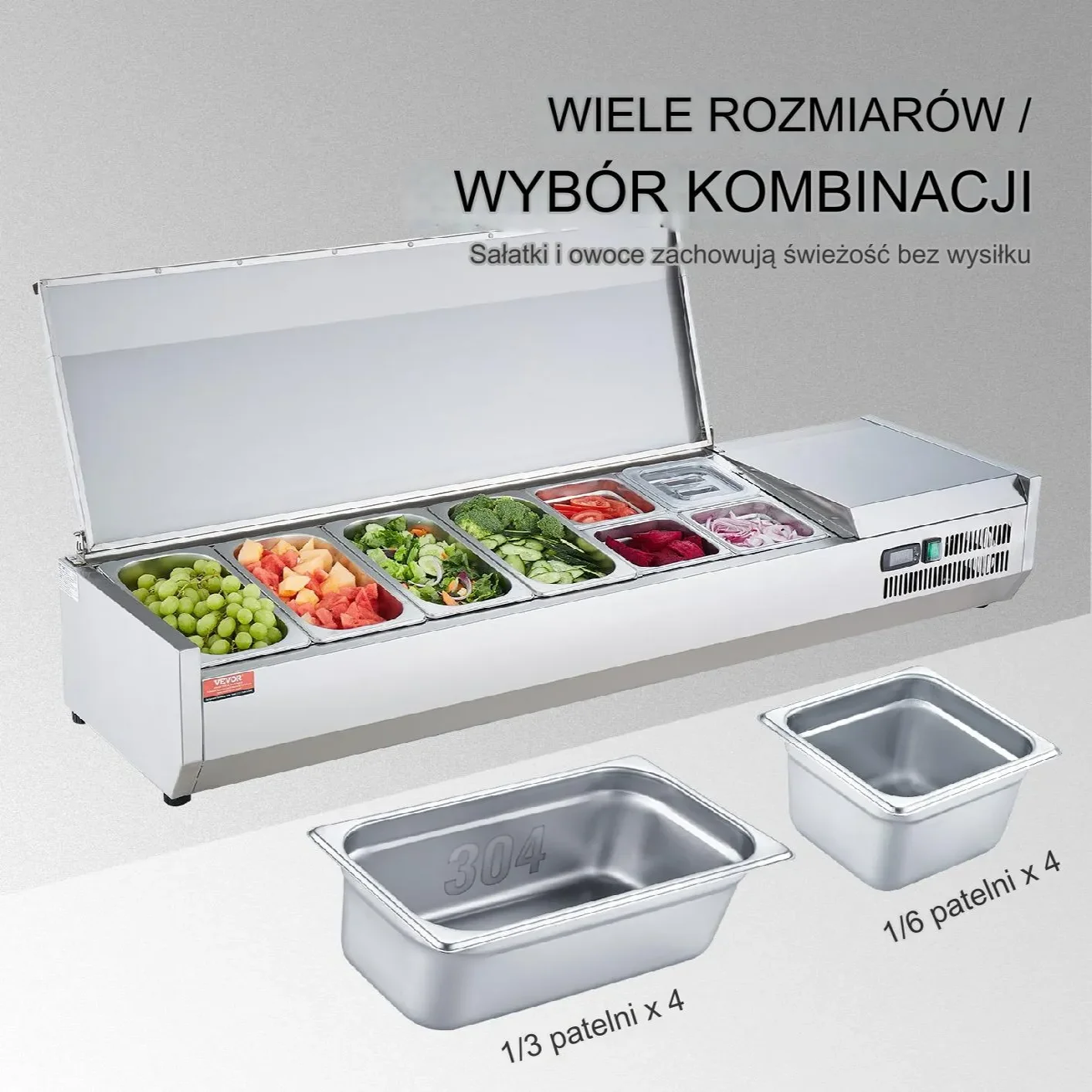 Blat Chłodniczy do Przygotowywania Sałatek 155 W - obrazek 5