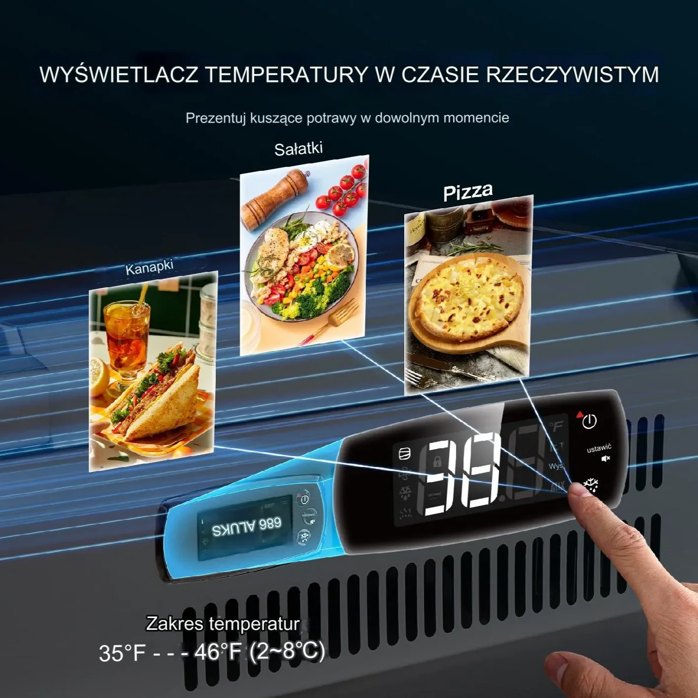 Blat Chłodniczy do Przygotowywania Sałatek 155 W - obrazek 2