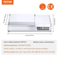 Lodówka gastronomiczna do przypraw 140W, 5 pojemników, stal nierdzewna