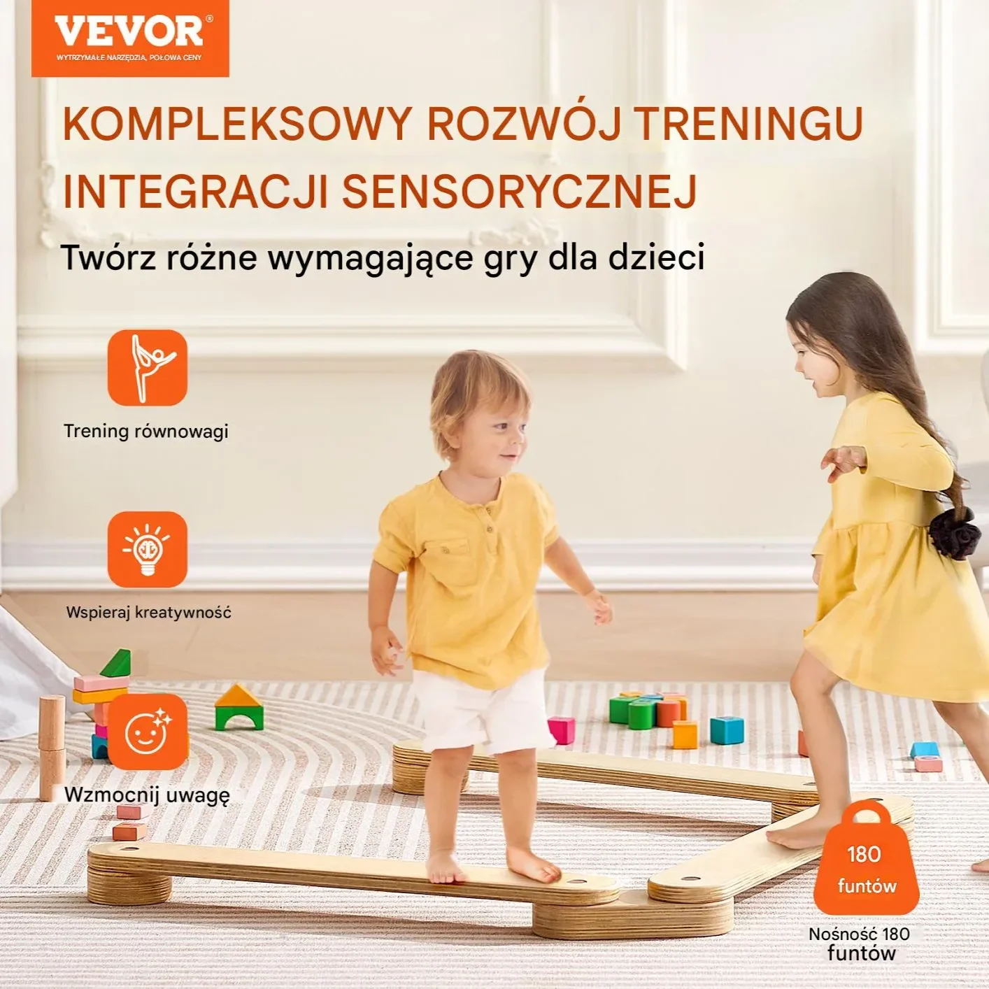 Zestaw równoważni i kamieni balansujących dla dzieci – 3 szt. - obrazek 2