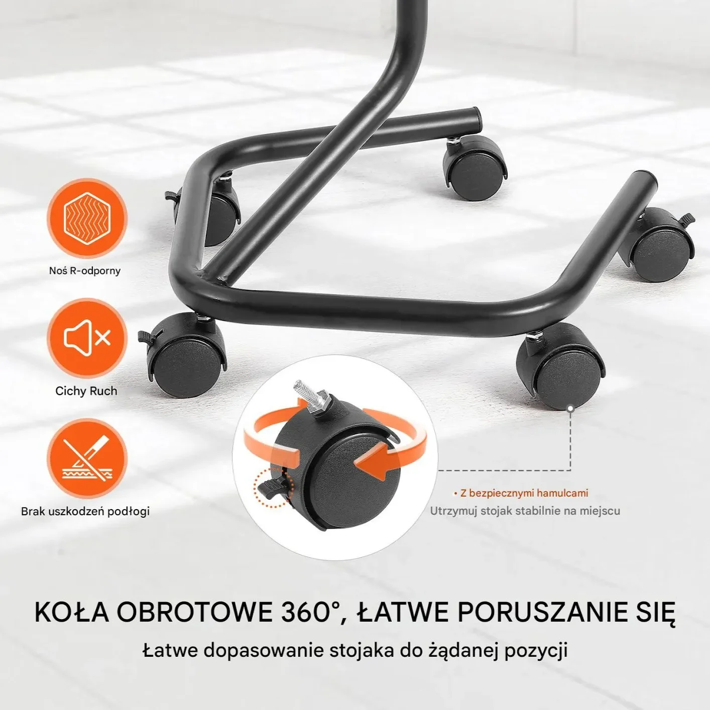 Stojak obrotowy na ulotki pocztówki 4 poziomy 32 kieszenie z kółkami - obrazek 3