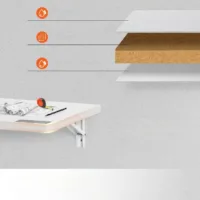 Stół ścienny Stolik składany Biurko składane wiszące 90 x 50 cm