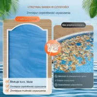 Pokrywa Solarna Mata Termiczna Osłona Przykrycie Basenu 7,32 × 3,66 m 304 µ