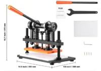 Maszyna do wycinania obróbki skóry manualna 25,9x15 cm tłoczenie DIY