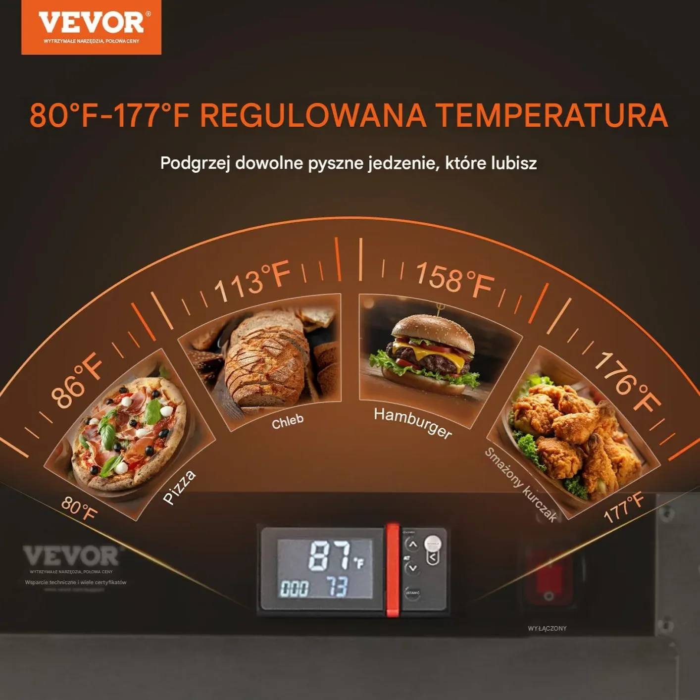 Podgrzewacz do Żywności 4-poziomowy z Tacą na Wodę - obrazek 6