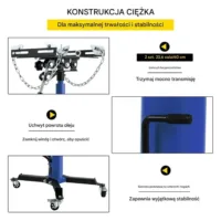Podnośnik do skrzyni biegów i silnika 500 kg  do montażu i demontażu