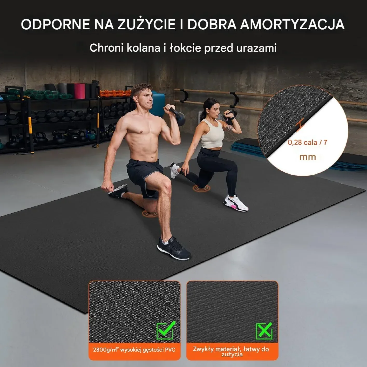 Mata Antypoślizgowa do Ćwiczeń 3660 x 1830 mm - obrazek 3