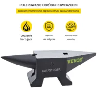 Kowadło jednorożne 10kg do kuźni stal kuta 2 otwory powierzchnia 35x11 cm