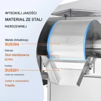 Kruszarka do lodu z chłodzeniem powietrznym – do lodów i napojów 125 kg/24h