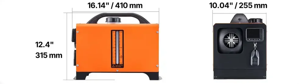 Nagrzewnica olejowa diesel 8KW 12-24V szybkie grzanie LCD do kampera auta