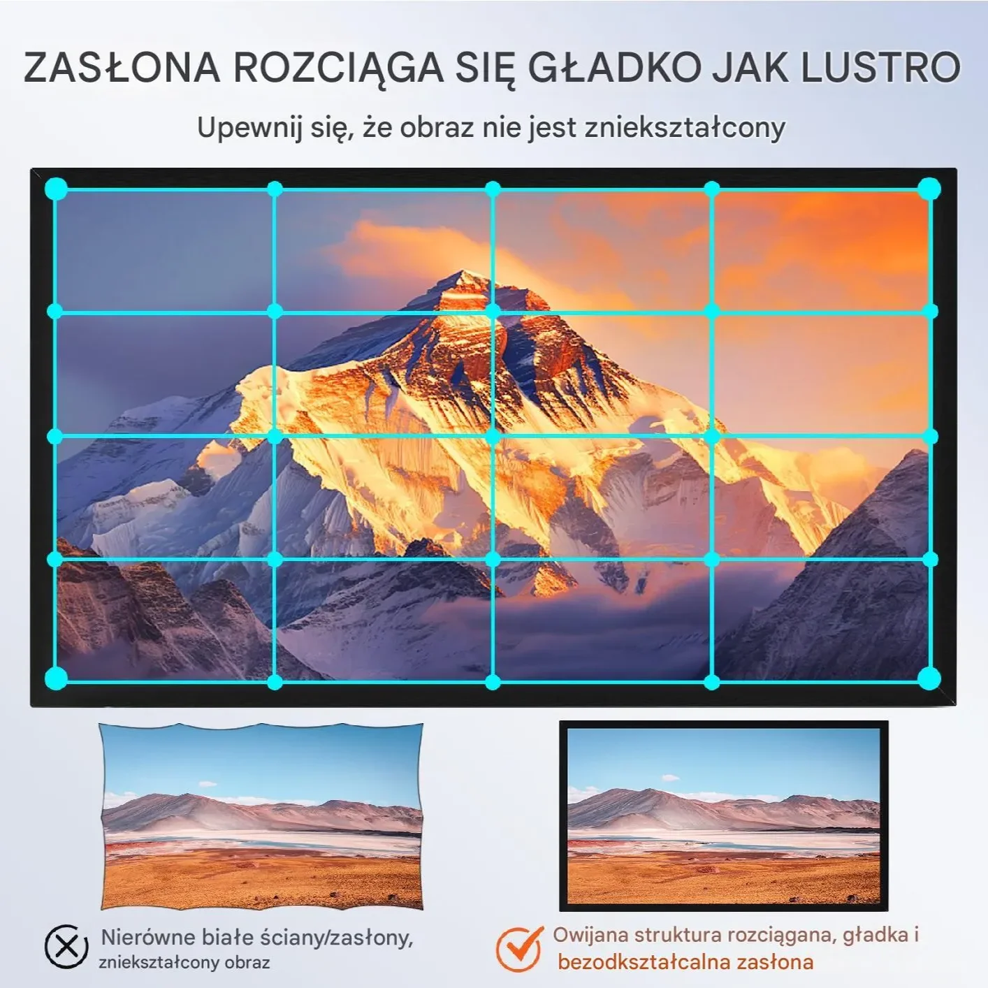 Ekran projekcyjny do projektora przenośny duży 221 x 124 cm - obrazek 2