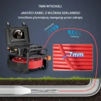 Samopoziomująca profesjonalna kamera inspekcyjna endoskopowa 50 m