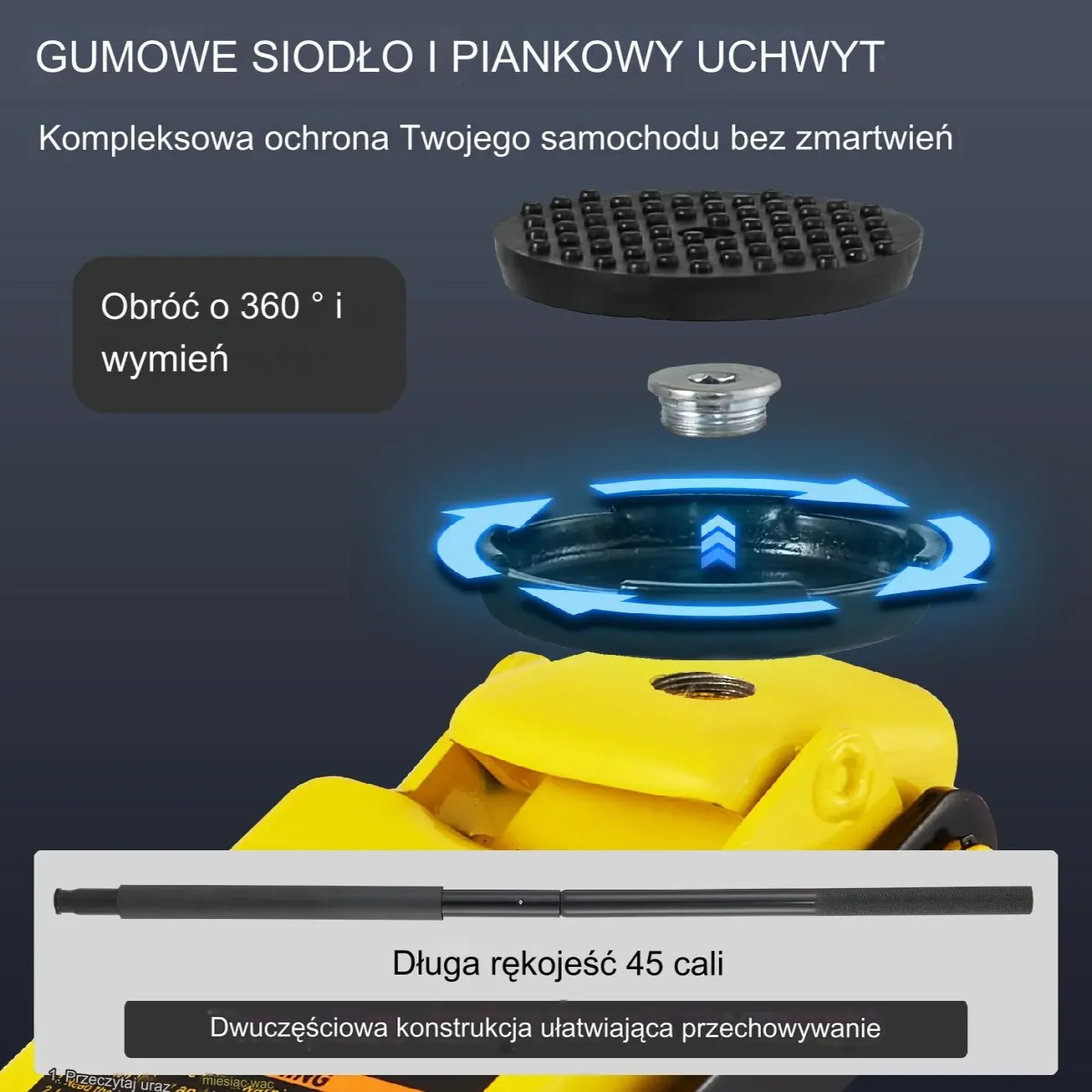 Podnośnik samochodowy hydrauliczny niskoprofilowy lewarek żaba 2.5 T - obrazek 9