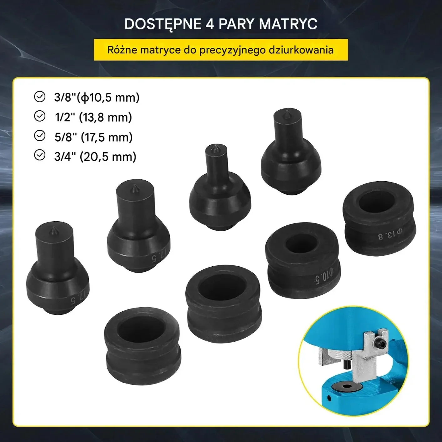Hydrauliczny dziurkacz wycinak do szyn 35T CH-70 – pompa elektryczna - obrazek 4