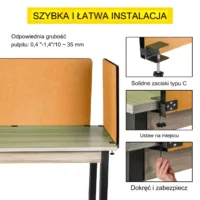 Przegroda na biurko ścianka na biurko