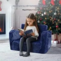 Mini Sofa dla Dzieci do Pokoju Dziecka Kanapa Dziecięca granat