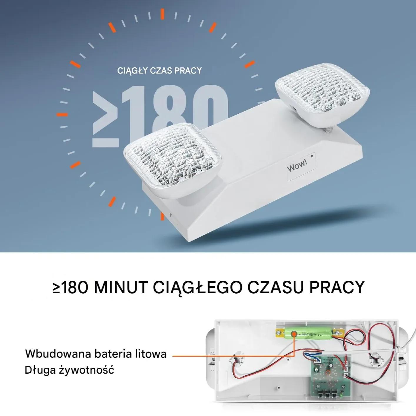 24 Awaryjnych Opraw Oświetleniowych LED z Akumulatorem - obrazek 2