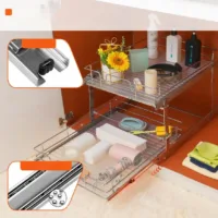 Kosz cargo do szafek kuchennych 2 poziomowy 47x53cm