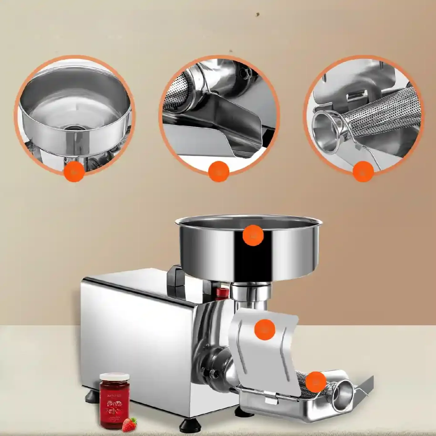 Przecierak maszynka do mielenia pomidorów wyciskarka do owoców 370W - obrazek 4