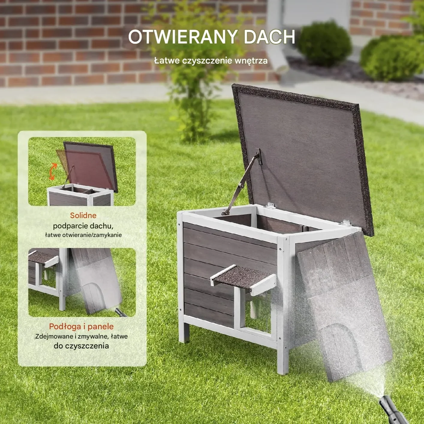 Zewnętrzny Dom dla Kota 61 cm - obrazek 3