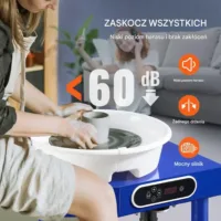 Koło garncarskie elektryczne 25 cm 350 W niebieskie