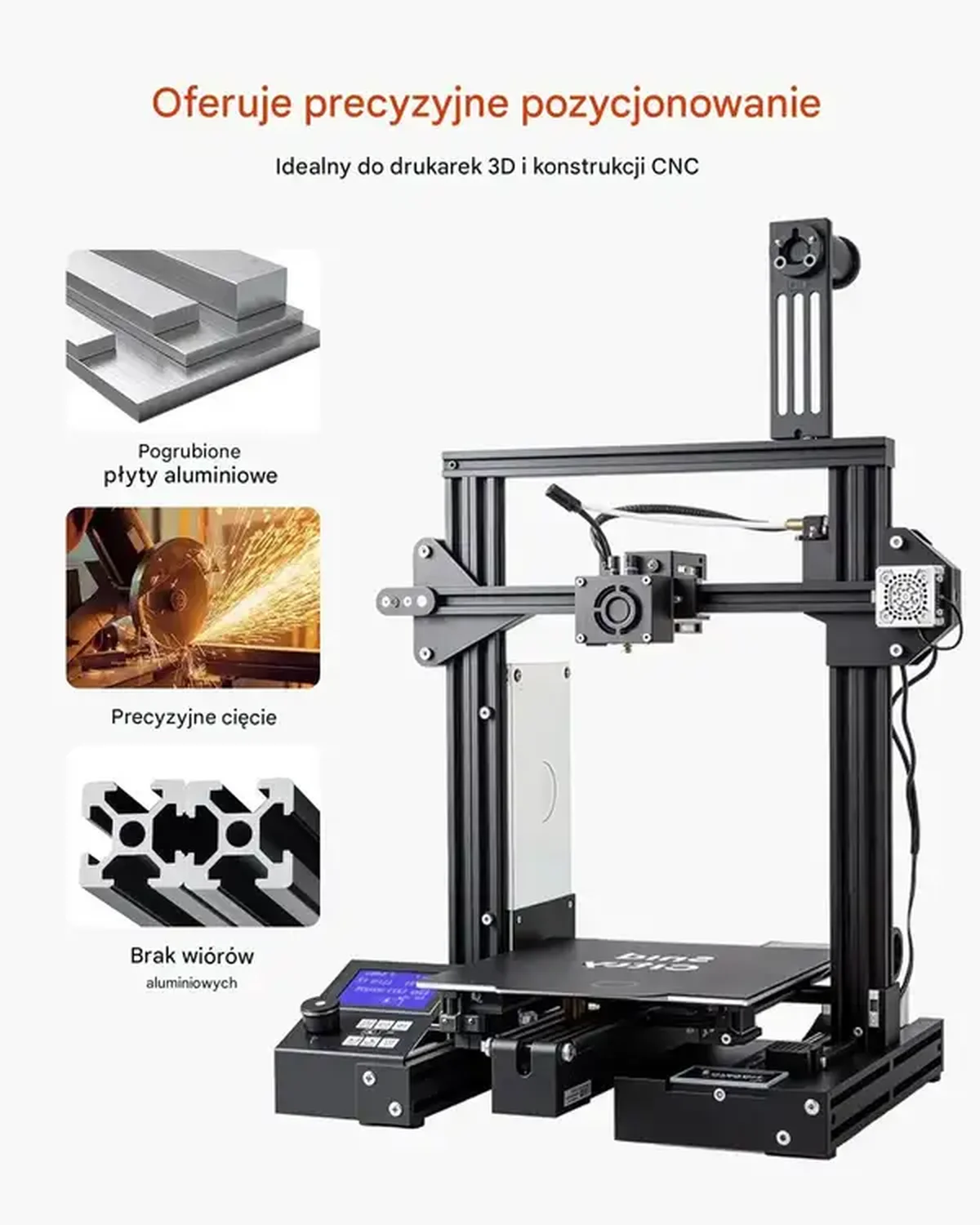 Profil aluminiowy T-slot 2040 1200mm 5 szt. czarny - do CNC, drukarki 3D - obrazek 4